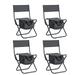 4 Pack Folding Chair With Storage Bag 280lbs Maximum Loading Capacity Portable Chair For Camping Picnics Fishing