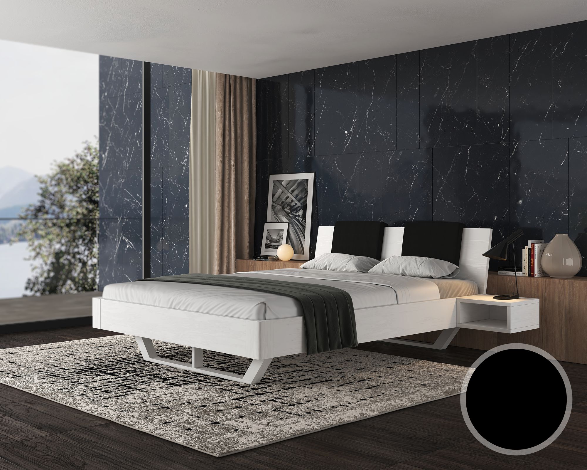 BlackWood »Dolce Vita I WHITE-EDITION« Massivholzbett 140x220 cm / weiss / ohne Kissen