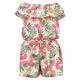 NAME IT Mädchen Nkfvinaya Ss Playsuit Fffff Noos, Bright White/Print:Tropical, 140