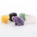 1pc Crystal Elephant Carving Crystal Carving Crystal Gift Bare Stone Healing Stone Natural Stoneï¼ŒElephant Carving Statue Gemstone Home Decoration