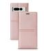 Phone Back Cover Compatible With Google Phone Case Flip Wallet Leather Cover Kickstand Phone Case Multi-Function Magnetic Suction Strong Closure Protective Phone Case-Rose Gold