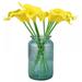 marioyuzhang Calla Lily 20Pcs Pu Calla Lily Simulation Flower Wedding Decoration Artificial Feel Bridal Bouquet Flowers Yellow