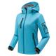 Women's Hiking Softshell Jacket Hoodie Jacket Winter Fleece Jacket Waterproof Outdoor Solid Color Thermal Warm Windproof Lightweight Fleece Lining Outerwear Windbreaker Trench Coat Skiing Climbing