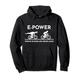 Velociraptor versus E-Bike mit E-Power Pullover Hoodie