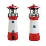 Solar Light Tower, Resin Light Rotating Garden LED Outdoor Smoke Tower Warning Landscape Light Garden Patio Lawn, 360 Degree Rotating Lighthouse Decoration, Lighthouse Gifts