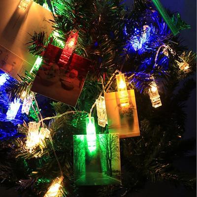 ElegantWeddingReceptionParty LED Photo String Lights 4M with 40 Photo Clips 40 LED for Dorm Bedroom Wall Decor Wedding Decorations Battery Powered or USB Fairy Twinkle Lights Hanging Photos Cards