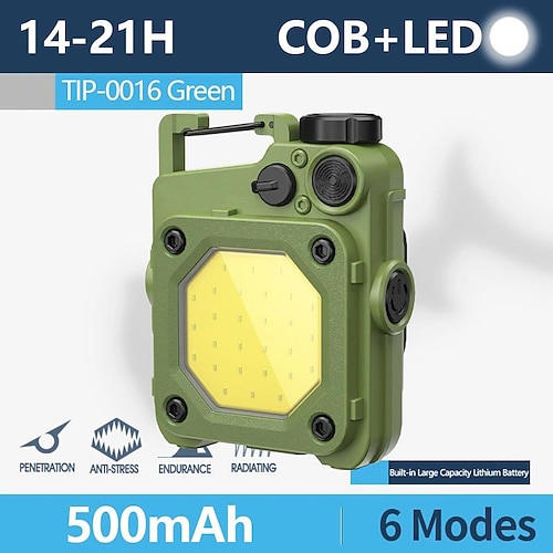 LED-Schlüsselanhänger-Taschenlampe, Cob-Schlüsselanhänger-Arbeitsleuchte, tragbare Mini-wiederaufladbare Taschenlampe mit 6 Beleuchtungsmodi und Magnetfuß für Nachtcamping, Notfallreparatur, Hundespaziergang Image