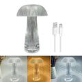 Bedside Lamp Home Decor Durable Creative Mushroom Shape USB Rechargeable Touch Sensor Led Light