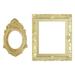 2 Pcs Dollhouse Photo Frame Resin Top Display Stand Vintage Mini Decor Ornament Picture Frames