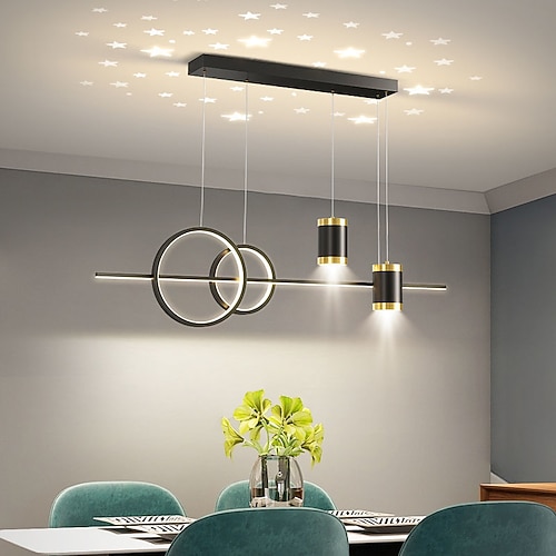 LED-Pendelleuchte 100 cm, dimmbar, Cluster-Design, geometrische Formen, Pendelleuchte, PVC, klassisch, stilvoll, Zinklegierung, zeitgenössisch, modern, 110–240 V Image