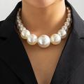 Stränge Halskette Künstliche Perle Damen Modisch Personalisiert Luxus Glasperlen Geometrische Form Modische Halsketten Für Hochzeit Verlobung Abiball