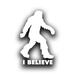 Bigfoot I Believe Vinyl Decal Sticker for Cars Trucks Windows Bumpers Walls Laptops Skins - 7 x 4.5 Inches - White with No Background - KCD3385
