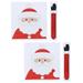 NUOLUX 2 Sets Creative Santa Claus Windscreen Wiper Sticker Fun Car Windshield Waving Arm Decal Car Decoration - No.6