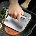 Yesbay Hamburger Press Stainless Steel Comfortable Handle Food Grade Lightweight Easy to Use Heat Resistant Safe High Strength Beef Press for Kitchen