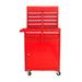 Rolling Tool Chest 5 Drawer Sliding Metal Drawer Rolling Tool Storage Cabinet Tool Organizer with Wheels Adjustable Shelf for Warehouse Workshop High Capacity Red