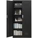 LLBIULife Metal Cabinet 71 Locking Cabinet with 4 Adjustable Shelves Large Steel Cabinets for Garage Home Office Pantry -Black&Silver