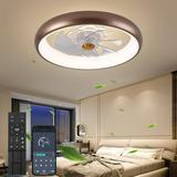 2024 Upgraded Caxsrfyk Ceiling Fan 3098 White Ceiling Fans with Lights App & Remote Control 6 Wind Speeds Modern Ceiling Fan Timing & 3 Led Color Led Ceiling Fan for Bedroom Living Room Small Room