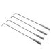 Stove Fire Hook Fireplace Poker Stainless Steel Pit Camping Bbq Grabber Reacher Tool 4 Pcs