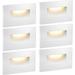 YINCHEN Outdoor Step Lights 6 Pack Stair Lights Indoor Waterproof LED Deck Lights Hardwired Dimmable 120V 3000K Warm White White Finish Aluminum Outdoor DÂ¨Â¦cor Lighting ETL Wet Rated