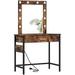 NLIBOOMLife Makeup Vanity Table with Charging Station and USB Ports & Power Outlets Vanity Desk with Lighted Mirror for Mother s Day 10 LED Blubs & Adjustable Brightness 1