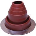 Flashers #2 Red EPDM Flexible Roof Jack Pipe Boot Metal Roofing Pipe Flashing (Pipe OD 1-3/4 to 3-1/4 )