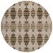 Addison Rugs Chantille ACN610 Mocha 8 x 8 Indoor Outdoor Area Rug Easy Clean Machine Washable Non Shedding Bedroom Living Room Dining Room Kitchen Patio Rug