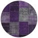 Addison Rugs Chantille ACN663 Eggplant 8 x 8 Indoor Outdoor Round Area Rug Easy Clean Machine Washable Non Shedding Bedroom Entry Living Room Dining Room Kitchen Patio Rug