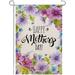 Happy Mother s Day Welcome Violet Flowers Burlap Garden Flag Double Sided Vertical Outdoor Yard Decorative Small Flags 12.5 x 18.5 Inch