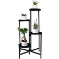 Plant Stand Indoor Outdoor 4 Tier Metal Tall Plant stand - Tiered Corner Plant Stands for Plants Multiple - Tall Plant Rack for Patio Living Room - Flower Pot Holder Stands Shelves