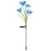 Solar Lily Flower Lights Fake Flower For Outdoor Patio Garden Ground Lamp LED Garden Decorative Lights Courtyard Floor Lamp LED Garden Decorative Light