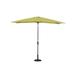 Rectangular Patio Umbrella 6.5 ft. x 10 ft. with Tilt Crank and 6 Sturdy Ribs for Deck Lawn Pool in LIME GREEN