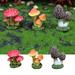 3-piece Set Of Simulated Agaric Ornaments-Micro Potted Decorative Ornaments- Decorative Ornaments Of Fleshy Plant Flowerpots Simulating Mushrooms Is Suitable