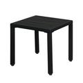 Tcbosik Outdoor Side Table Fashionable and Simple with adjustable foot pads End Table for Patio Backyard Pool Picnic and Beach Black