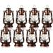 12 Pieces 8 Inch Lantern 12 Warm s and Dimmer Switch Battery Operated Metal Lantern Decorative Hanging Lantern for Indoor Outdoor Camping Usage Decor