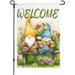 HGUAN Summer Gnome Garden Flag Welcome Flower Gnome Garden Flag Colorful Welcome Garden Flags Double Sided Gnome Summer Garden Flags Holiday Party Yard Outdoor Decoration