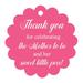 100 PCS Baby Shower Favors Gift Paper Hang Tags- Ã‚ Thank You For Celebrating The Mother To Be & Her Sweet Little Pea!