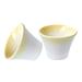 2pcs Ceramic Egg Cups Plates Breakfast Serving Ceramic Egg Stand Holders with Spoon Rest for Boiled Eggs Yellow