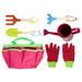 Garden Tool Interesting Gardening Tools for Outdoor Kit Childrens Toys Beach Kids Set Iron Plastic M Red