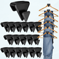 Premium Clothes Organizer - Triangle Hanger Spacers AS-SEEN-ON-TV Closet Space Savers - 18pcs Heavy Duty Cascading Hanger Hooks to Create Up to 3X Closet Space and Moreï¼ˆBlackï¼‰