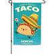 HGUAN Garden Flags Vintage Taco Mexican Food Poster Premium Cartoon Art Design Yard Flag Holiday Party Flag Outdoor Farmhouse Decor Home Porch Flags