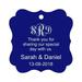 Darling Souvenir Thank You For Sharing Our Special Day Custom Monogram Initials Hang Tags Personalized Wedding Favor Gift Tags-Blue-50 Tags