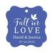 Darling Souvenir Fall in Love Autumn Fall Wedding Favor Hang Tags Custom Bonbonniere Tags-Cornflower Blue-100 Tags