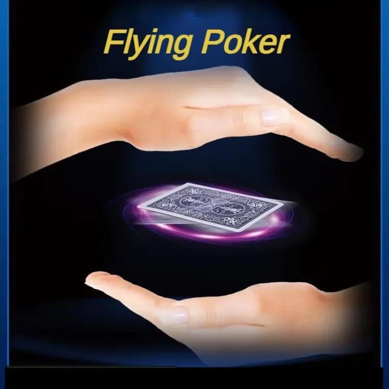 Pädagogische fliegende Poker ringe Zaubertrick fließende Karten Ringe Spaß Street Party Magic Show Requisiten für Anfänger Wissenschaft spielzeug Image