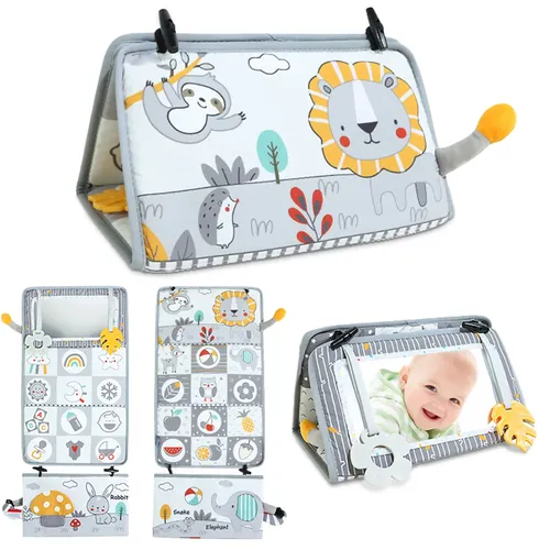 Bauch Zeit Baby Spiegel Spielzeug mit Beiß ringen sensorische Babys pielzeug 6 12 Monate Spielzeug