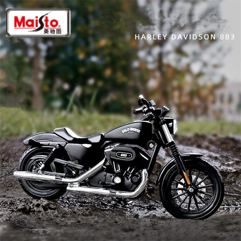 Maisto 1:18 Harley Davidson Sportster Eisen 883 Legierung Klassische Motorrad Modell Diecast Metall Motorrad Modell Kinder Spielzeug Geschenk