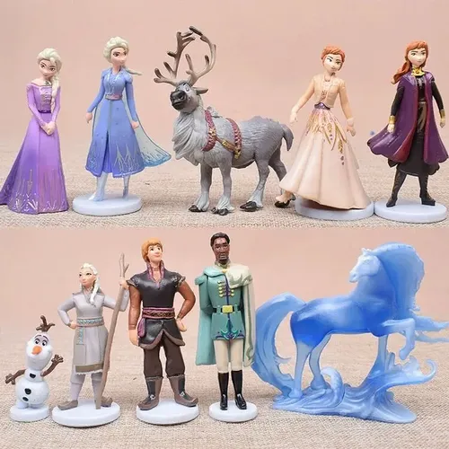 9 teile/los Disney Neue Gefrorene 2 Anna Elsa Action-figuren Kristoff Olaf Modell Puppen Sammlung