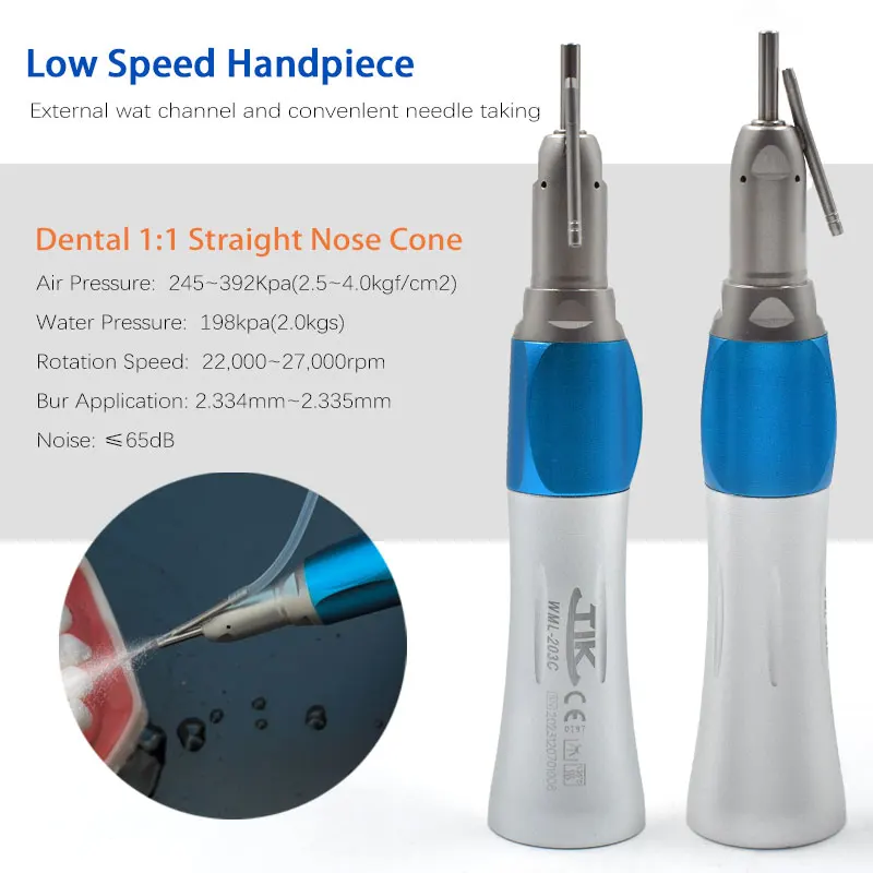 Dental 1:1 chirurgisches Handstück mit gerader Nase und niedriger Geschwindigkeit und externem Bewässerungsrohr Image