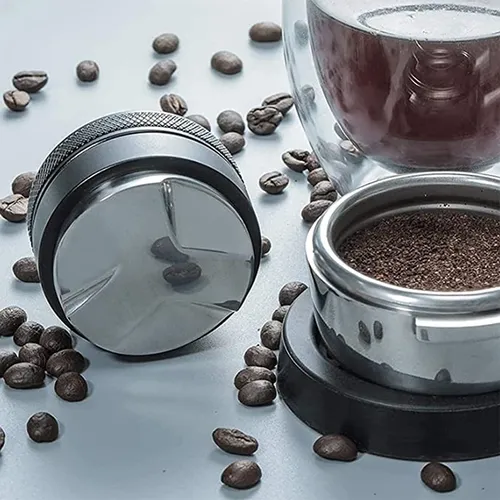 Kaffeepulver presse fest 51mm Stoff pulver Gerät Edelstahl Tampon Kaffee verteiler Flach pulver