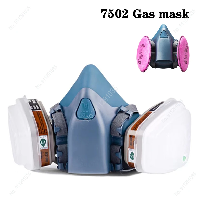 3 In 1/25 In 1/27 In 1 Industrielle Malerei Sprühen Atemschutzmaske Gasmaske Anzug Sicherheit Arbeitsfilter Staub Gesichtsmaske Ersetzen MMM 7502 Image