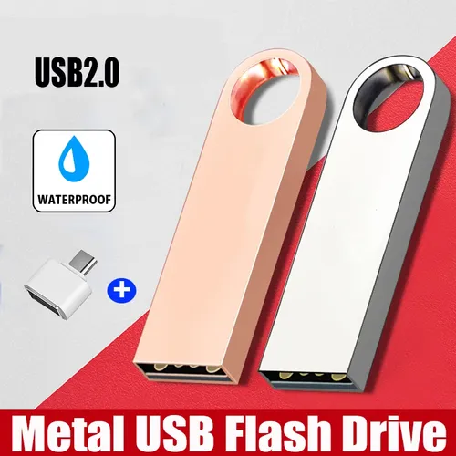 Metalowy wodoodporny Stick 512GB USB-Stick 256GB 128 GB 64GB 32GB 16GB Cle USB 2 0 dysk Flash Pen